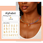Красочные подвески с инициалами из бисера, двухслойные ожерелья, 304 ювелирные изделия из нержавеющей стали, золотые