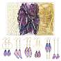 Набор для изготовления серег своими руками, включая подвески из смолы, железные крючки для сережек, удлинители цепочек, открытые соединительные кольца и плоские штифты, Латунные соединительные колечки, абс пластиковые жемчужные бисера