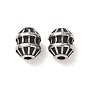 304 Stainless Steel Beads, Barrel with Stripe Pattern