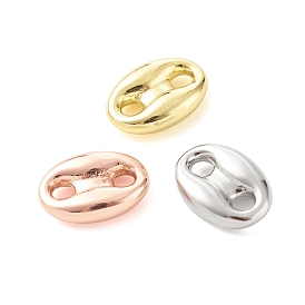 Eco-Friendly Brass Links Connectors,  Long-Lasting Plated, Cadmium Free & Lead Free, Coffee Bean