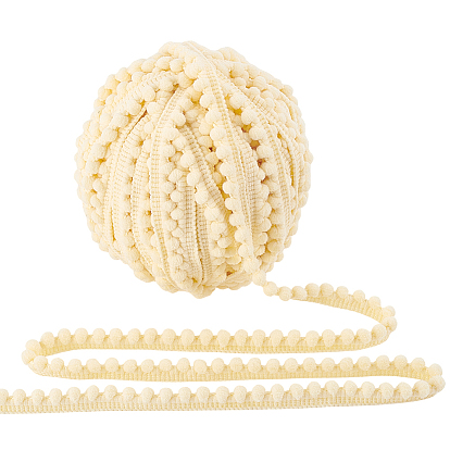 Отделка из полиэстера, одинарная кромка с отделкой шариками из помпонов, аксессуары для одежды