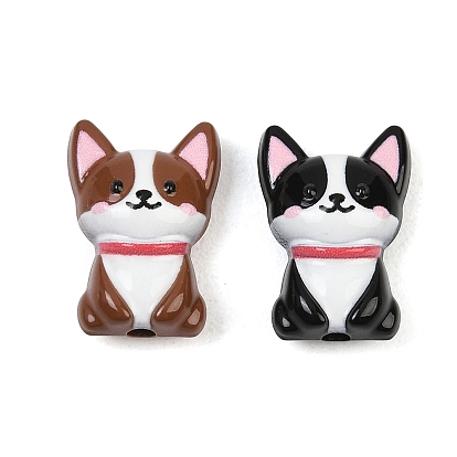 Baking Paint Alloy Beads, Dog