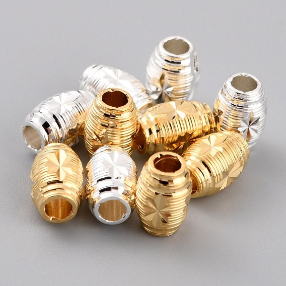 Латунные бусины, долговечный, баррель с цветком