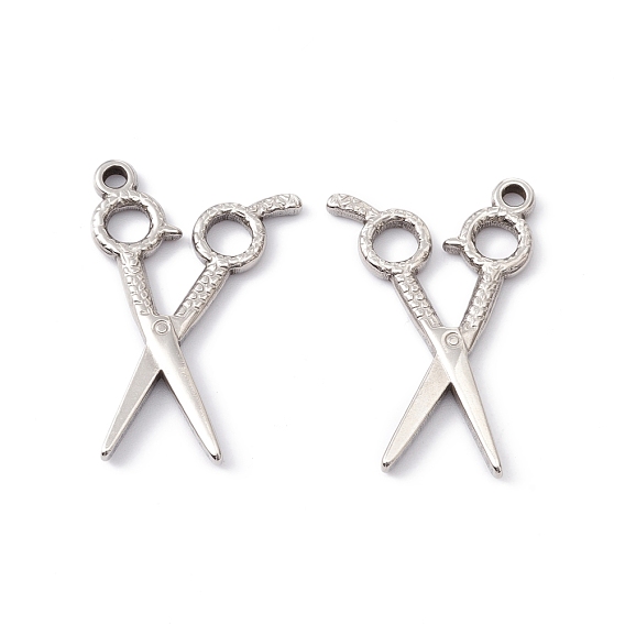Pendentifs en acier inoxydable, ciseaux