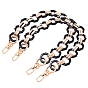 Acrylic Bag Tape, with Light Gold Alloy Swivel Clasps & Spring Gate Rings, for Bag Replacement Accessories