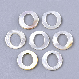Natural White Shell Linking Rings, Ring