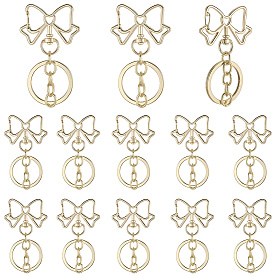 18шт. застежки для брелков из сплава, бантом