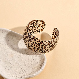 Акриловые открытые манжеты для женщин, леопардовым принтом