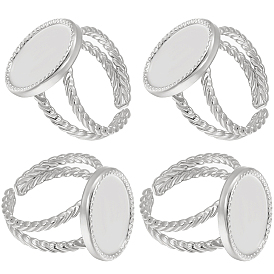 8 шт. 304 нержавеющая сталь открытая манжета кольцо настройки, овальные