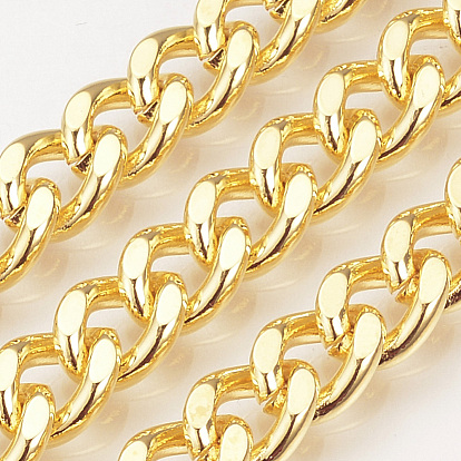 Латунь бордюр цепи, кубинские звенья цепи, толстые цепи, несварные, граненые, с катушкой, цепи с алмазной огранкой, несварные, граненые