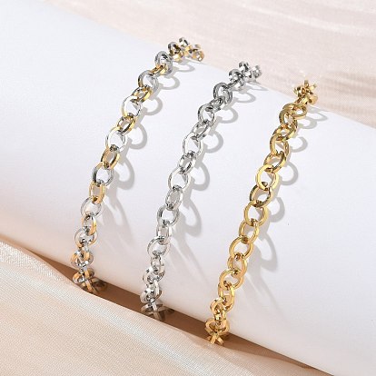 304 женские браслеты-цепочки из нержавеющей стали., ионное покрытие (ip)