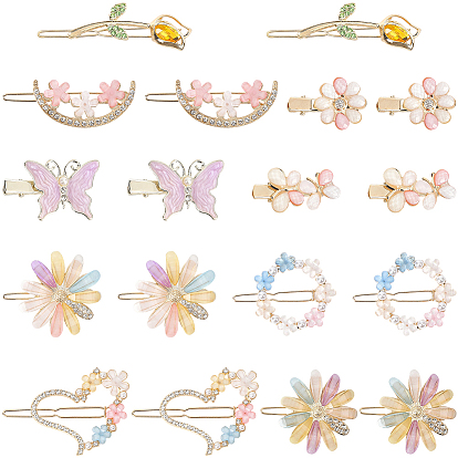 4 сумки 2 стили заколки для волос из сплава и смолы