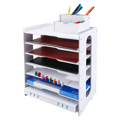 Деревянные держатели для папок с документами, стеллаж для хранения папок, прямоугольные