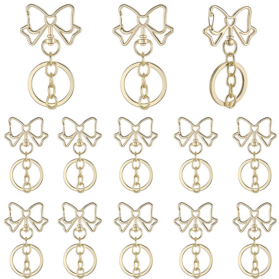 18шт. застежки для брелков из сплава, бантом