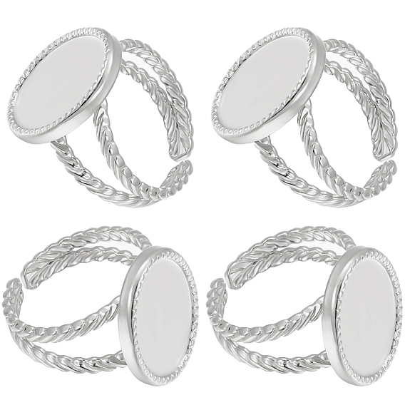 8 шт. 304 нержавеющая сталь открытая манжета кольцо настройки, овальные