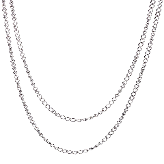 DIY-Schmuck-Kits, mit 304 Bordsteinketten aus Edelstahl & Hummerkrallenverschlüssen & Biegering