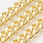 Латунь бордюр цепи, кубинские звенья цепи, толстые цепи, несварные, граненые, с катушкой, цепи с алмазной огранкой, несварные, граненые