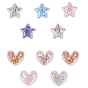 PVC and Paillette Decoration, DIY Craft Decoration, Heart & Star