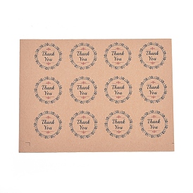 1.5 Inch Thank You Stickers, Thanksgiving  Sealing Stickers, Label Paster Picture Stickers, for Gift Packaging, Round