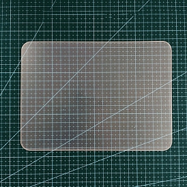 Modèle de pochoir de cadre de sac à main en plastique givré en forme de rectangle, pour bricolage métal fermoir cadre sac à main sac outil