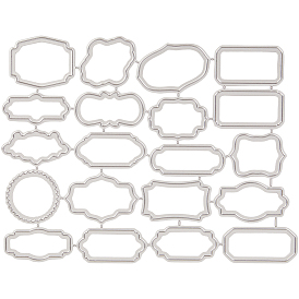 Трафареты для резки углеродистой стали с темой рамки этикетки, для diy scrapbooking, Фотоальбом, декоративная бумага для тиснения