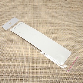 Présentoir collier rectangle définit les cartes en papier carton et autocollantes cellophane sacs, 275x65mm