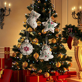 Christmas Cloth Pendant Decorations, for Christmas Tree Hanging Ornaments