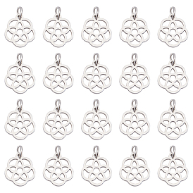 304 Stainless Steel Pendants, Flower