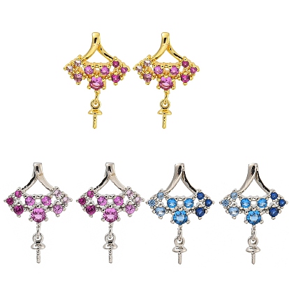 Стойка покрытие латунь микропаве прозрачный кубический цирконий гвоздики серьги поиск, без кадмия и без свинца