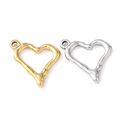 304 кулон с текстурой из нержавеющей стали, выдолбить сердечные прелести