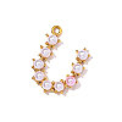 304 подвески из нержавеющей стали, с абс пластмассовой имитационной жемчужиной, ионное покрытие (ip), реальный 18 k позолоченный, зеркальная полировка