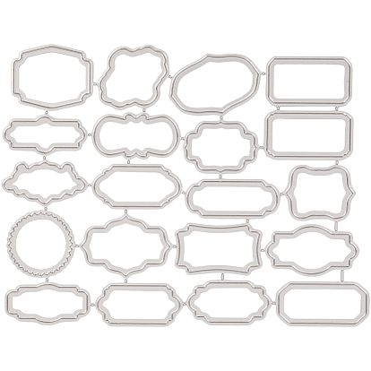 Трафареты для резки углеродистой стали с темой рамки этикетки, для diy scrapbooking, Фотоальбом, декоративная бумага для тиснения