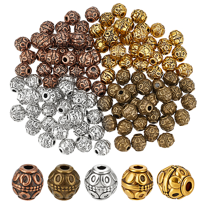 120 шт 4 цвета бусины из сплава тибетского стиля, баррель