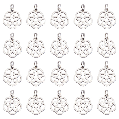 304 Stainless Steel Pendants, Flower