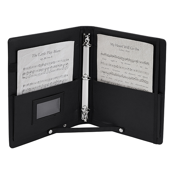 Папка для нот из искусственной кожи для пианино, держатель нот в переплете, органайзер для блокнотов, прямоугольные