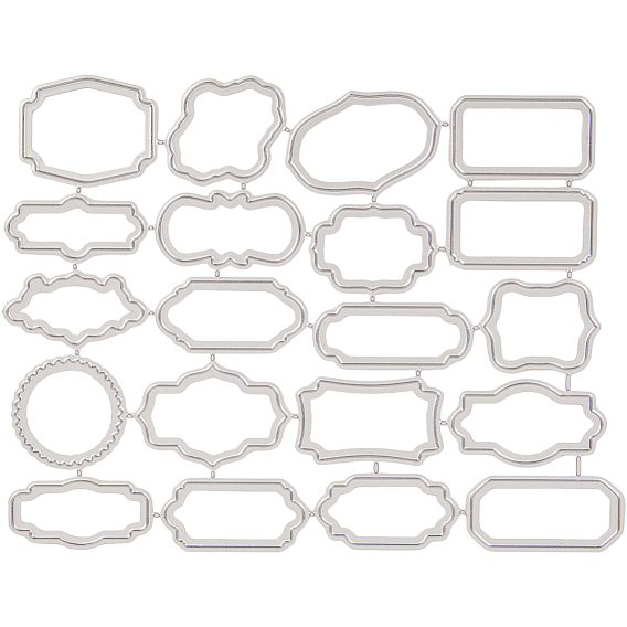 Трафареты для резки углеродистой стали с темой рамки этикетки, для diy scrapbooking, Фотоальбом, декоративная бумага для тиснения
