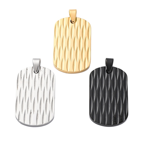 304 подвески из нержавеющей стали, ионное покрытие (ip), прямоугольник амулеты