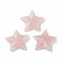 Natural Rose Quartz Beads, No Hole/Undrilled, Star