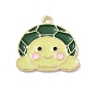 Alloy Enamel Pendants, Tortoise Charms, Golden