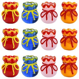 12 шт 4 цвета имитация нефрита стеклянные бусины, fukubukuro