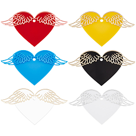 Акриловый кабошоны, крыло и сердце