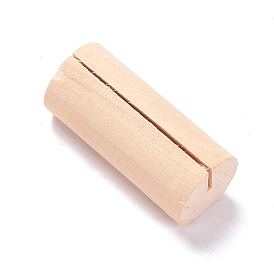Column Unfinished Pinewood Place Card Holder, Table Number Stands, for Wedding Home Party Decoration