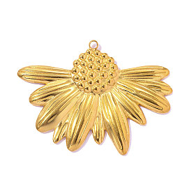 304 подвески из нержавеющей стали, очарование подсолнуха, ионное покрытие (ip), долговечный