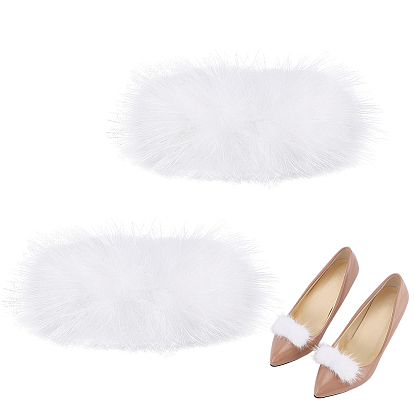 Заколки для обуви из норковой шерсти, съемные украшения для обуви из сплава, прямоугольные