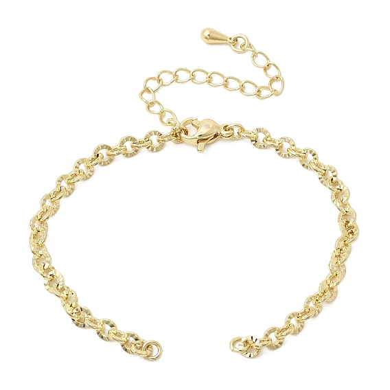 Изготовление браслетов из латунной текстурированной цепочки., стойки покрытие, долговечный, без свинца и без кадмия