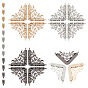 12Sets 3 Stil Zinklegierung Halterung, Eckenschutz aushöhlen, mit Schraube