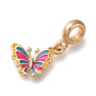 Подвеска из сплава с покрытием из цветной эмали в европейском стиле, бабочка большие дырочки подвески