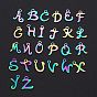 Ion Plating(IP) 201 Stainless Steel Pendants, Laser Cut, Alphabet A~Z