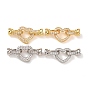 Латунное микропейв, прозрачный кубический цирконий, складные застежки, без кадмия и без свинца, стойки покрытие, долговечный, полые сердца