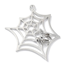 Alloy Big Pendants, Spider with Spider Web Charm
